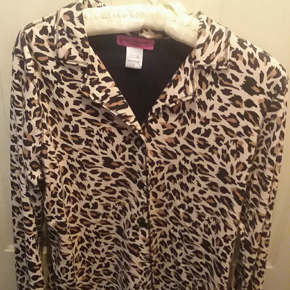 BETSEY JOHNSON INTIMATES ANIMAL PRINT TOP
